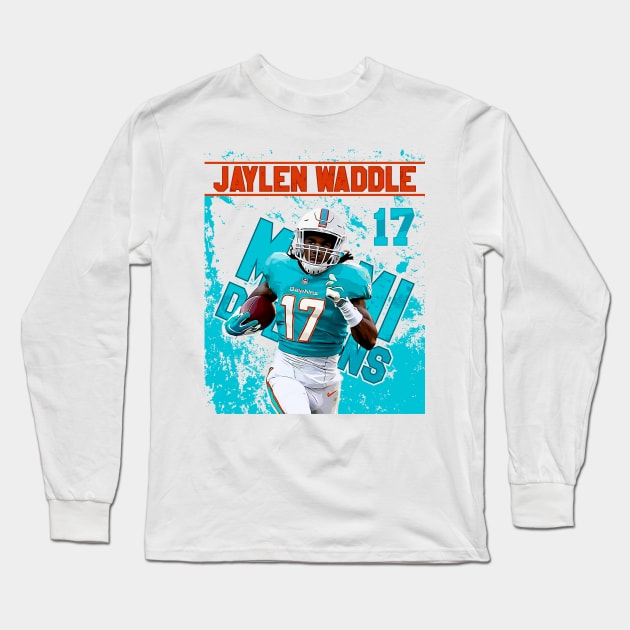 Jaylen waddle || miami dolphins Long Sleeve T-Shirt by Aloenalone